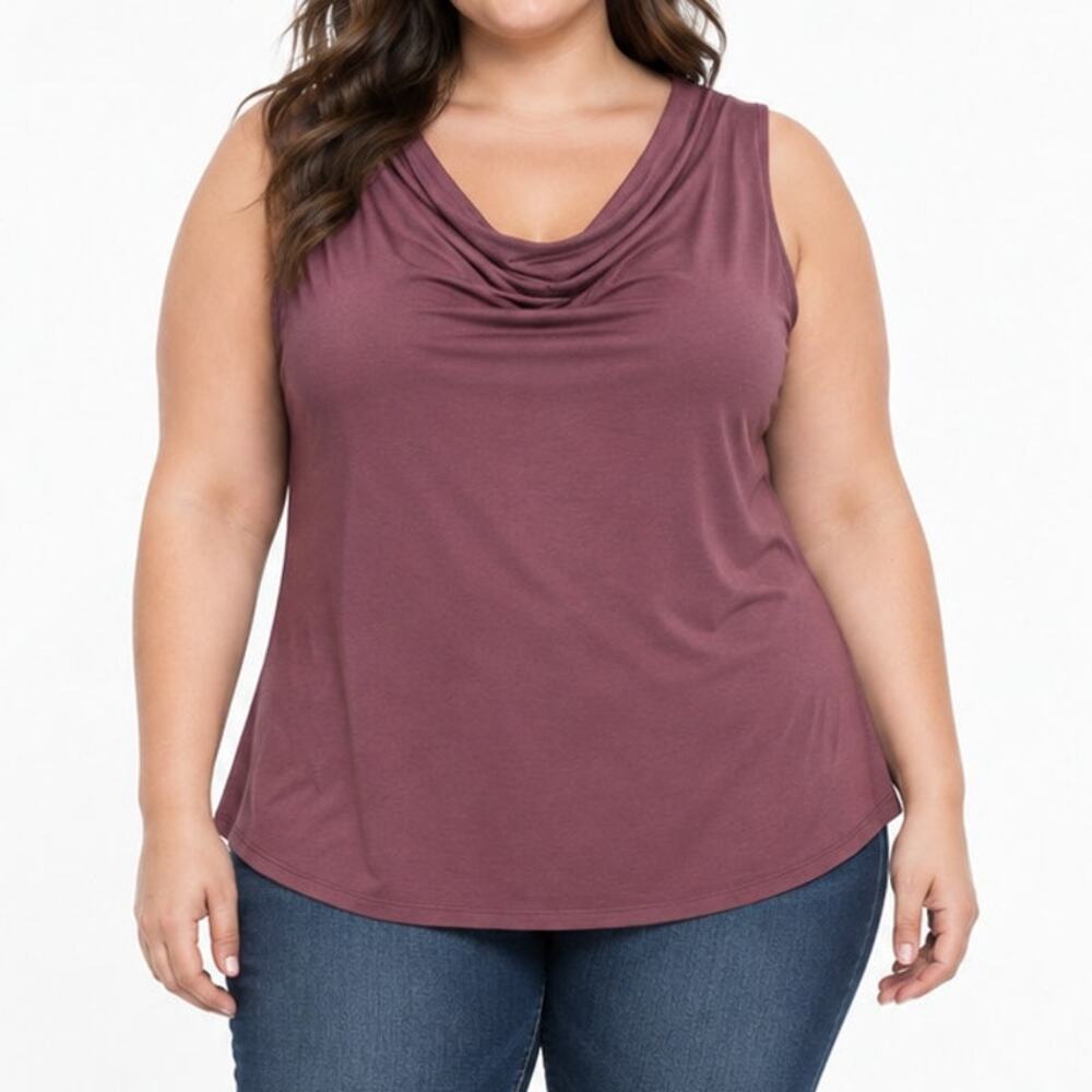 NWT Torrid Sassafras Drape Neck Tank 3X